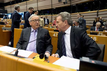 Juncker and Oettinger - © European Union, 2018/Source: EC - Audiovisual Service